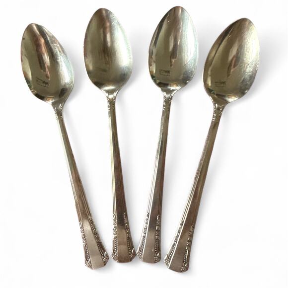 Set VTG 1881 Rogers Oneida Silver-Plated DEL MAR Flatware, Knives, Forks, Spoons - Picture 5 of 10